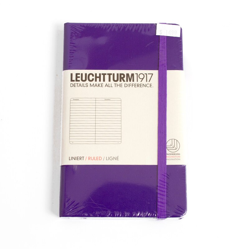 Leuchtturm, Memo & Notebooks, Hardcover, Art & School, A6, Ruled, 148837, Purple
